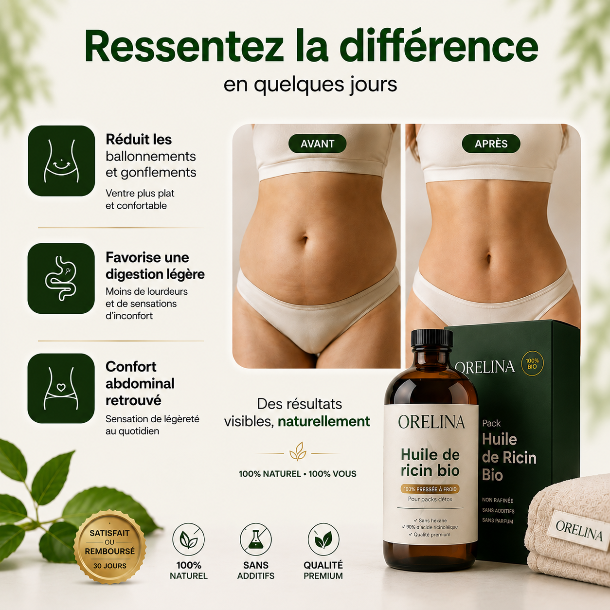 ORELINA PACK DETOX À L'HUILE DE RICIN